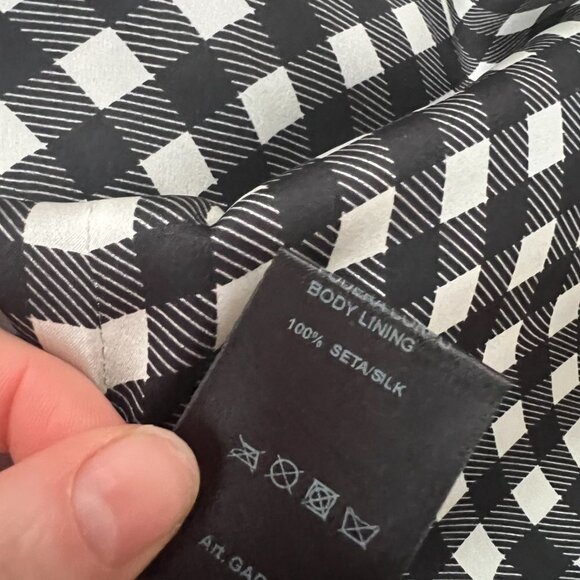 Daniele Carlotta 100% Wool Black Oversized Boyfriend Blazer Dress Jacket - Picture 4 of 7